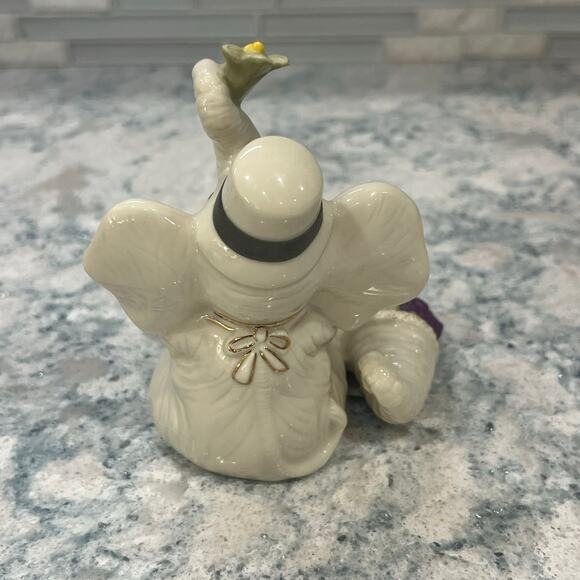 Lenox "Pachyderm Pilgrim" Elephant Figurine Ivory Fine China 24k Gold Accents - Picture 3 of 5